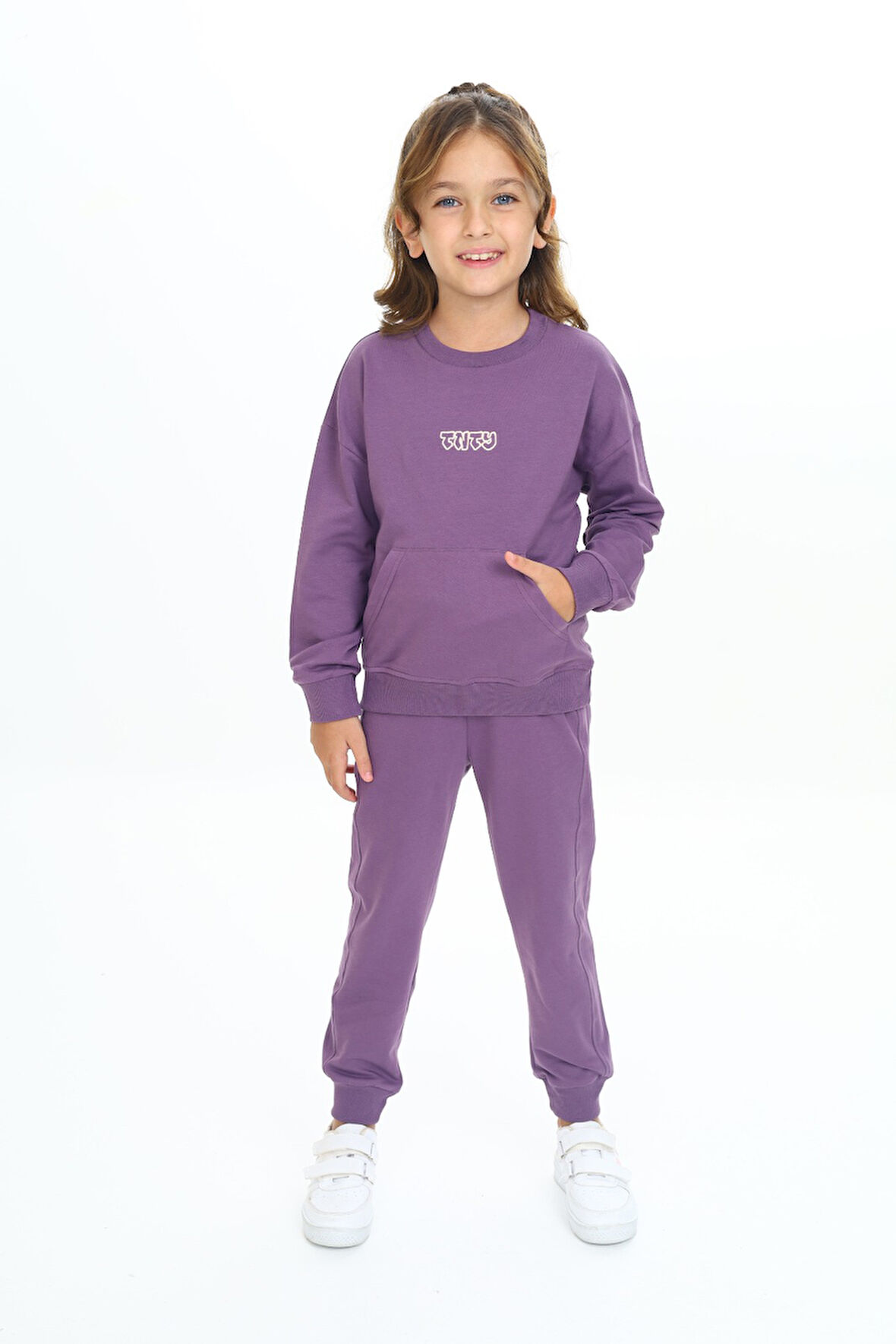 Toontoy Kız Çocuk Nakışlı Eşofman Takım