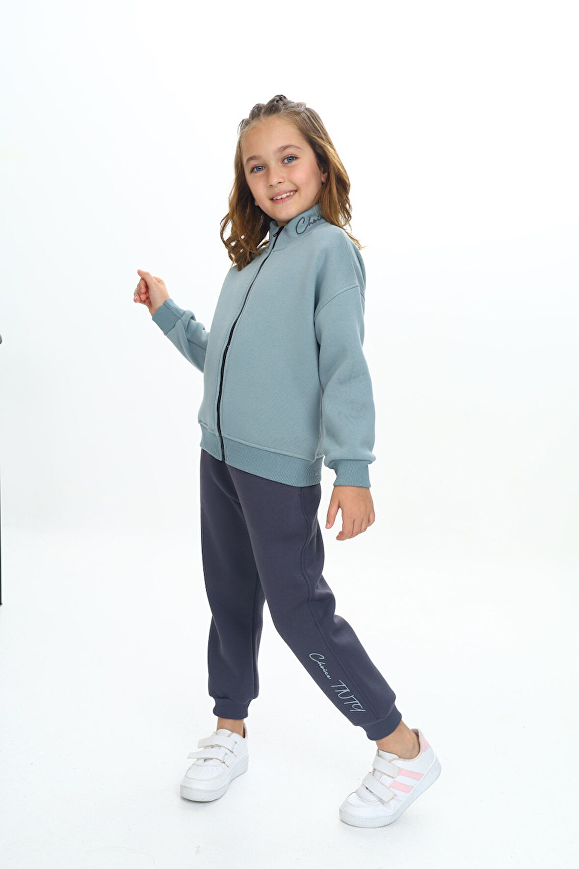 Toontoy Kız Çocuk Nakışlı Eşofman Takım