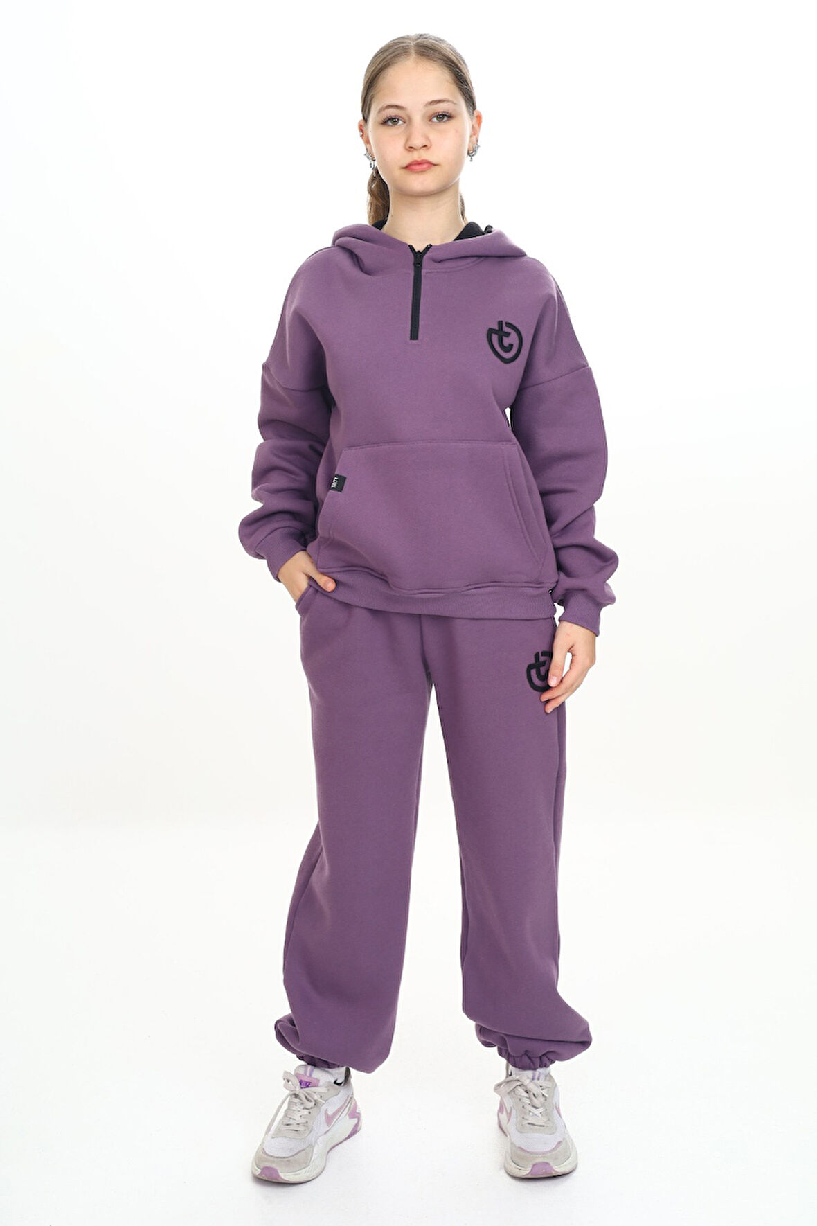 Toontoy Kız Çocuk Kapüşonlu Eşofman Takım