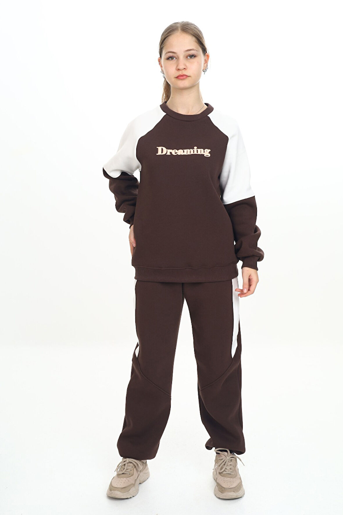 Toontoy Kız Çocuk Nakışlı Eşofman Takım