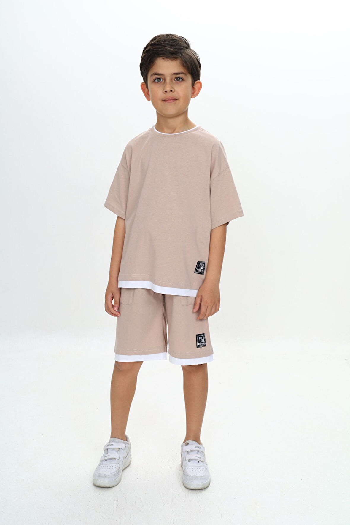 Toontoy Erkek Çocuk Yazı Armalı Şortlu Takım