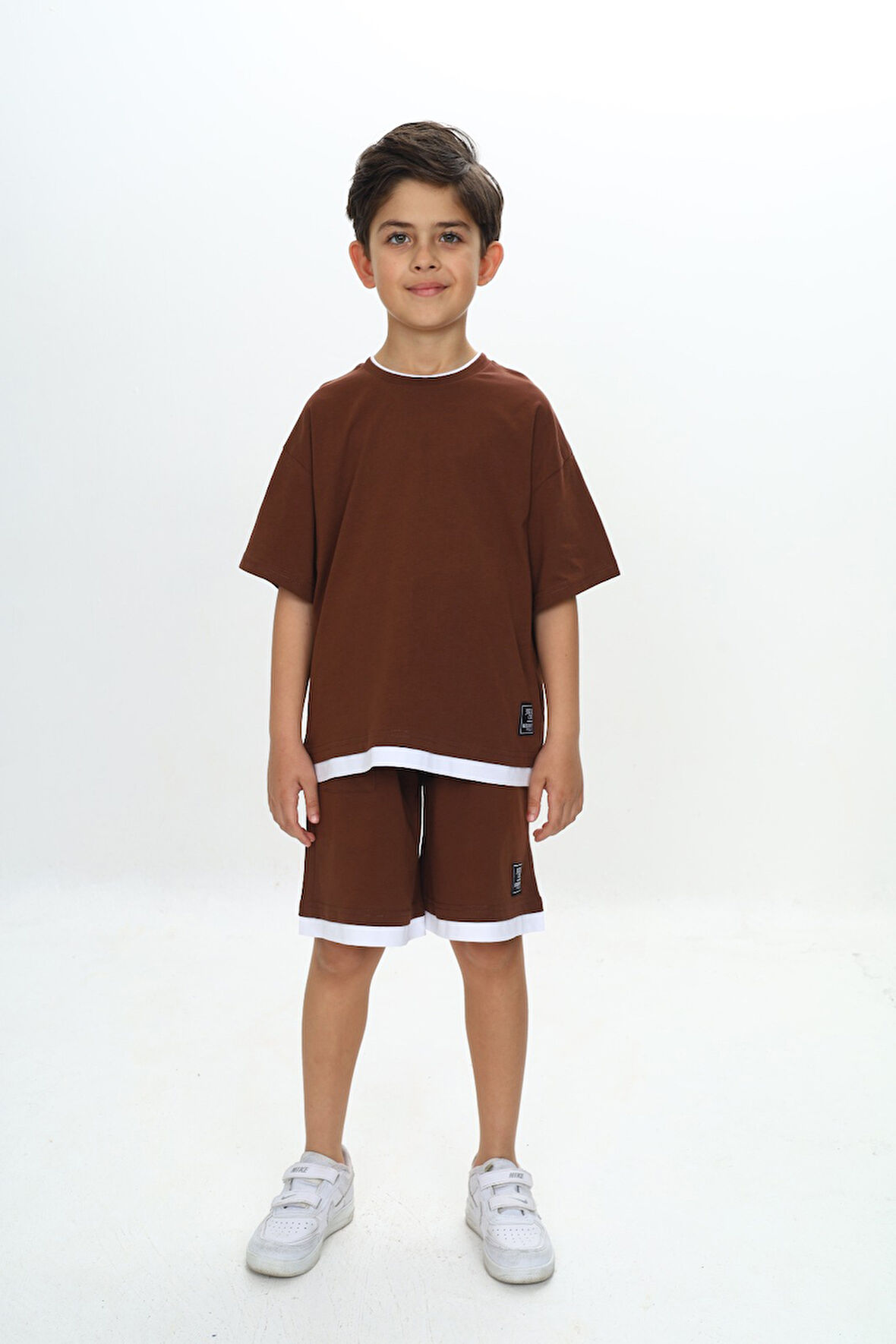 Toontoy Erkek Çocuk Yazı Armalı Şortlu Takım