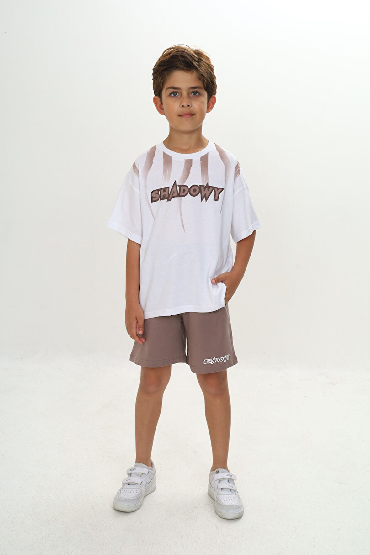 Toontoy Erkek Çocuk Shadowy Baskılı Şortlu Takım
