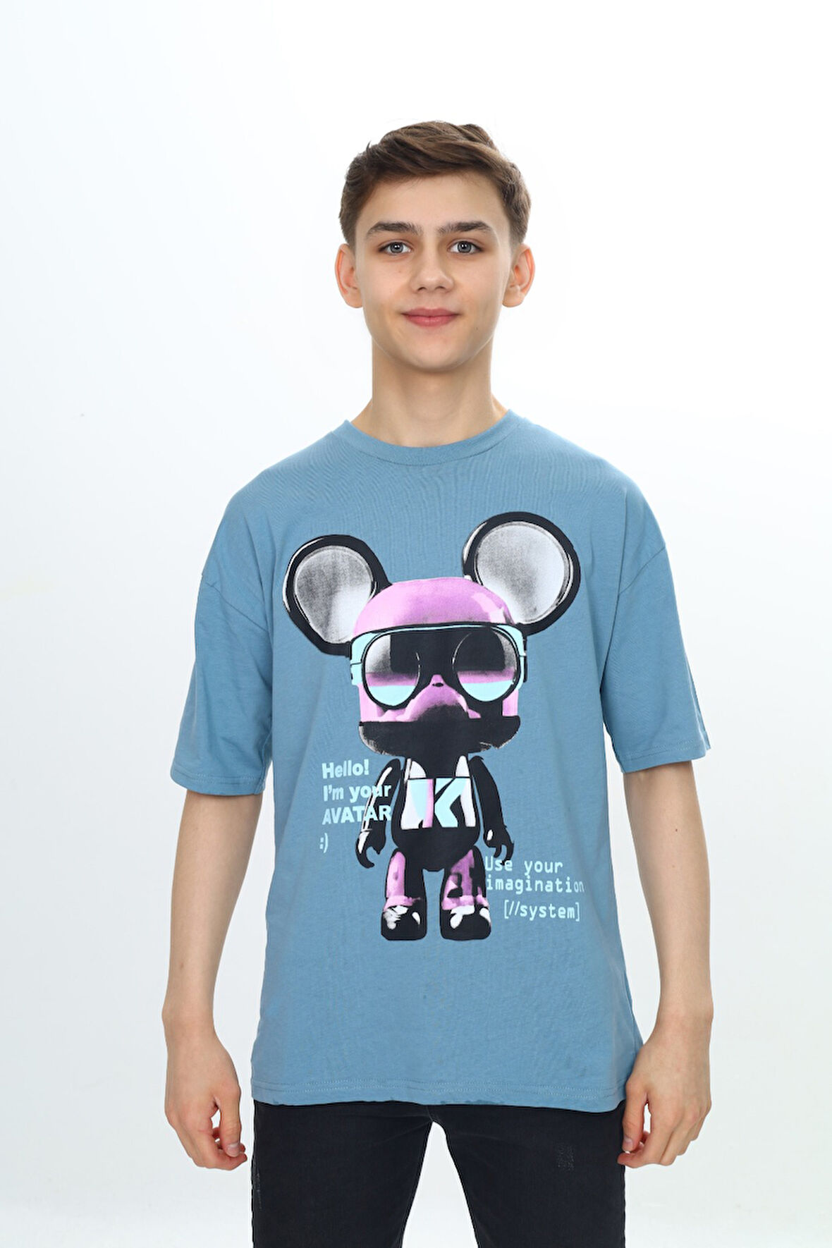 Toontoy Erkek Çocuk Robot Baskılı Tişört