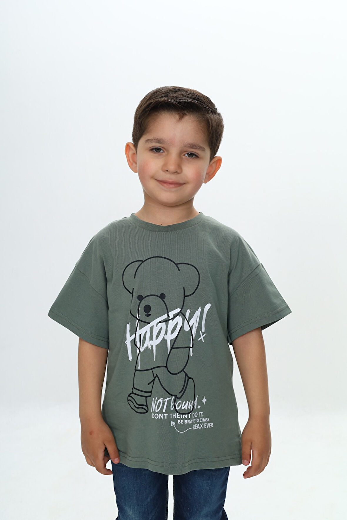 Toontoy Erkek Çocuk Ayıcık Baskılı Tişört