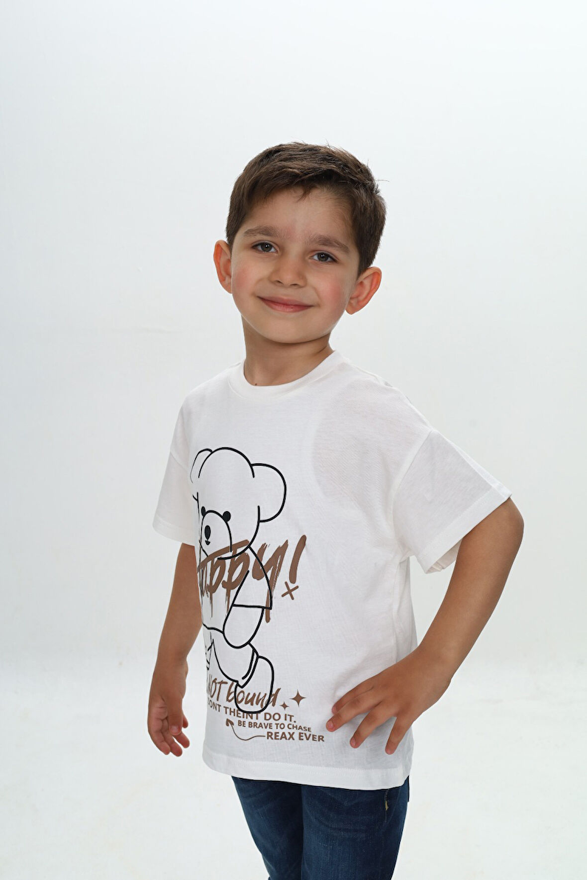 Toontoy Erkek Çocuk Ayıcık Baskılı Tişört