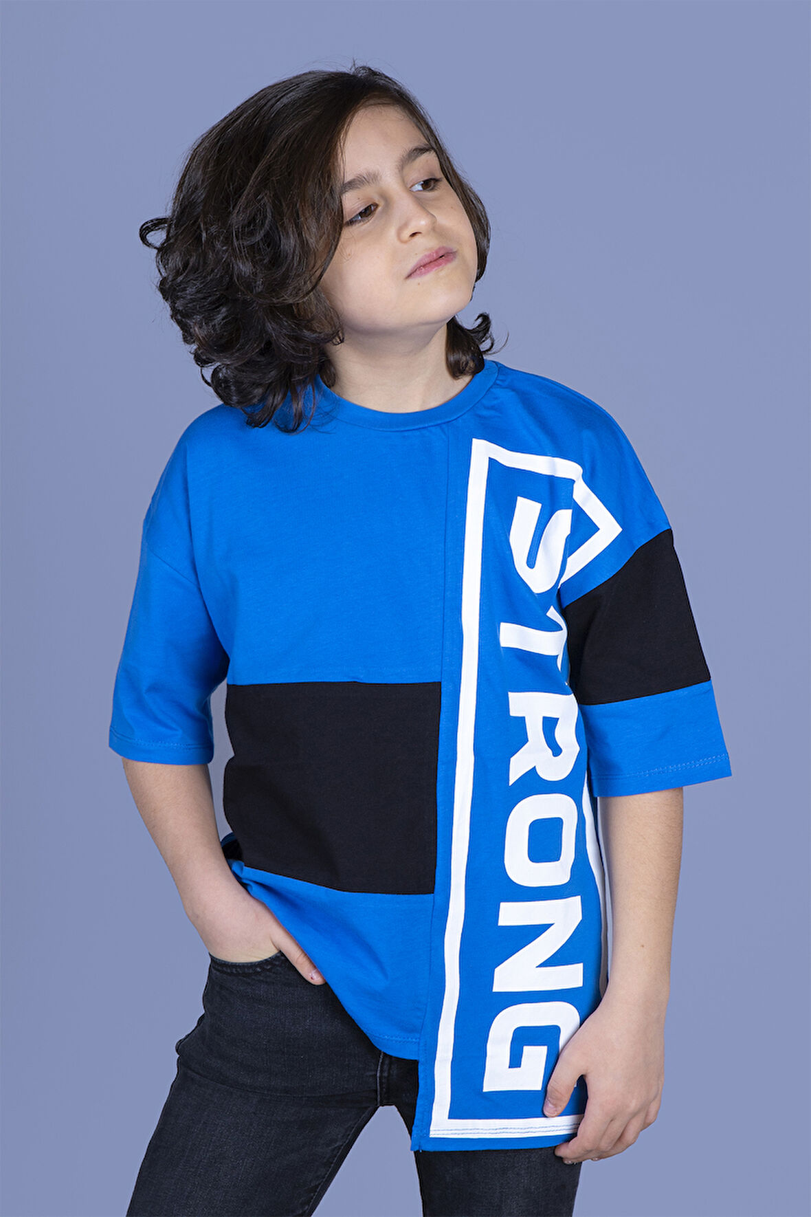 Toontoy Erkek Çocuk Garnili Strong Baskılı Tişört