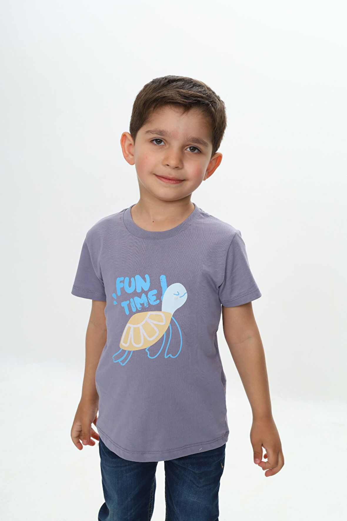 Toontoy Erkek Çocuk Su Kaplumbağası Baskılı Tişört