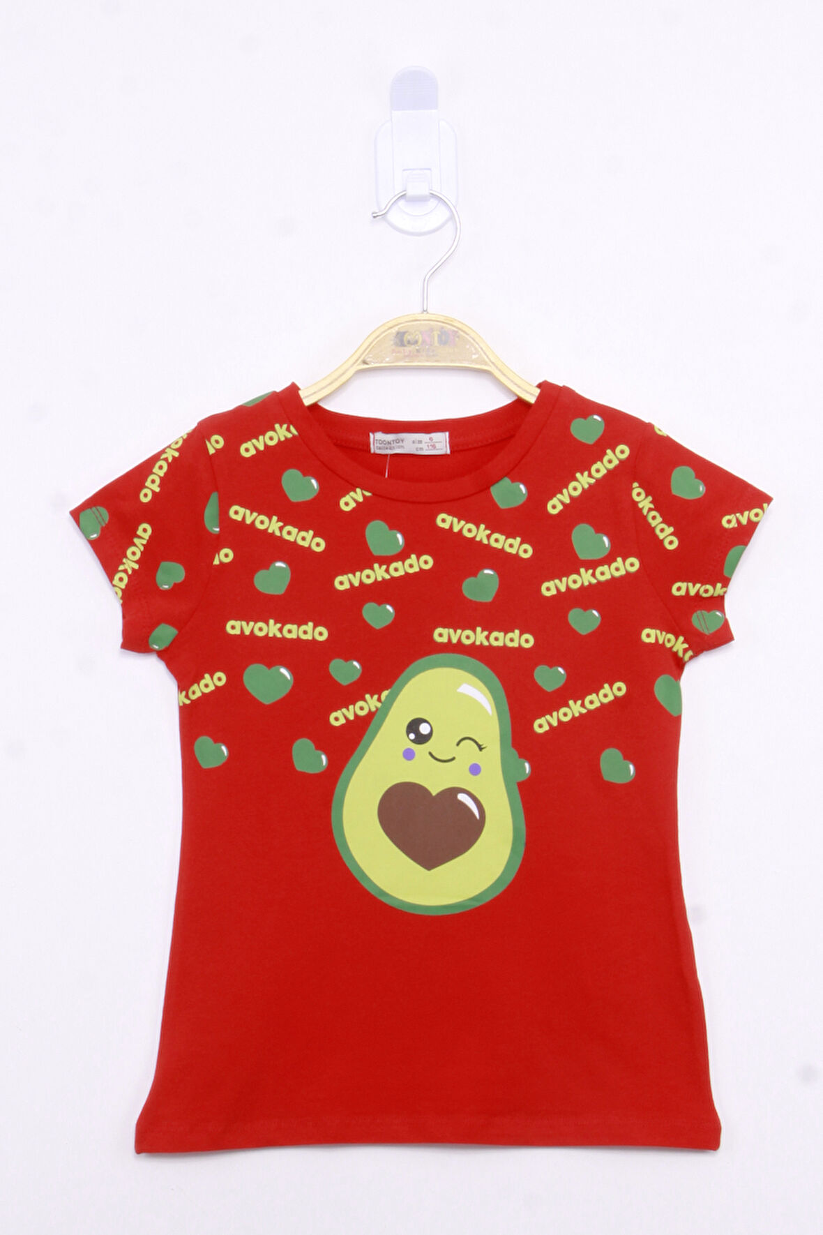 Toontoy Kız Çocuk Avokado Baskılı Tişört