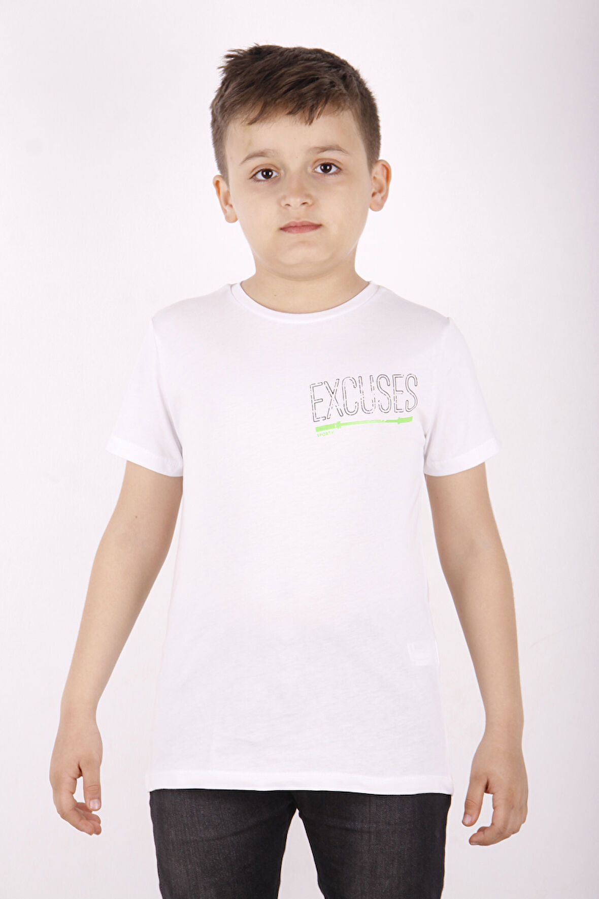 Toontoy Erkek Çocuk Excuses Baskılı Cepli Tişört