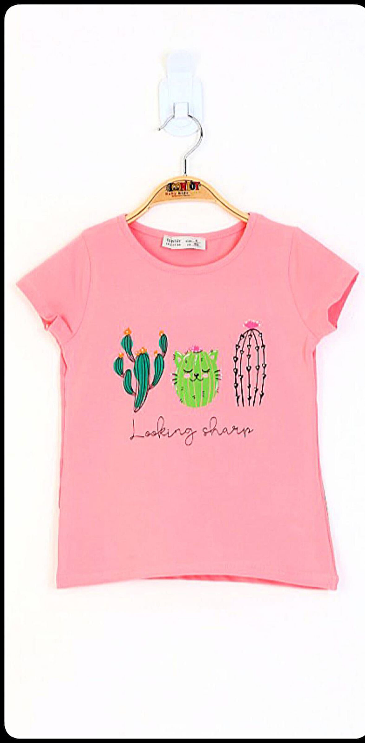 Toontoy Kız Çocuk Kaktüs Baskılı Tişört