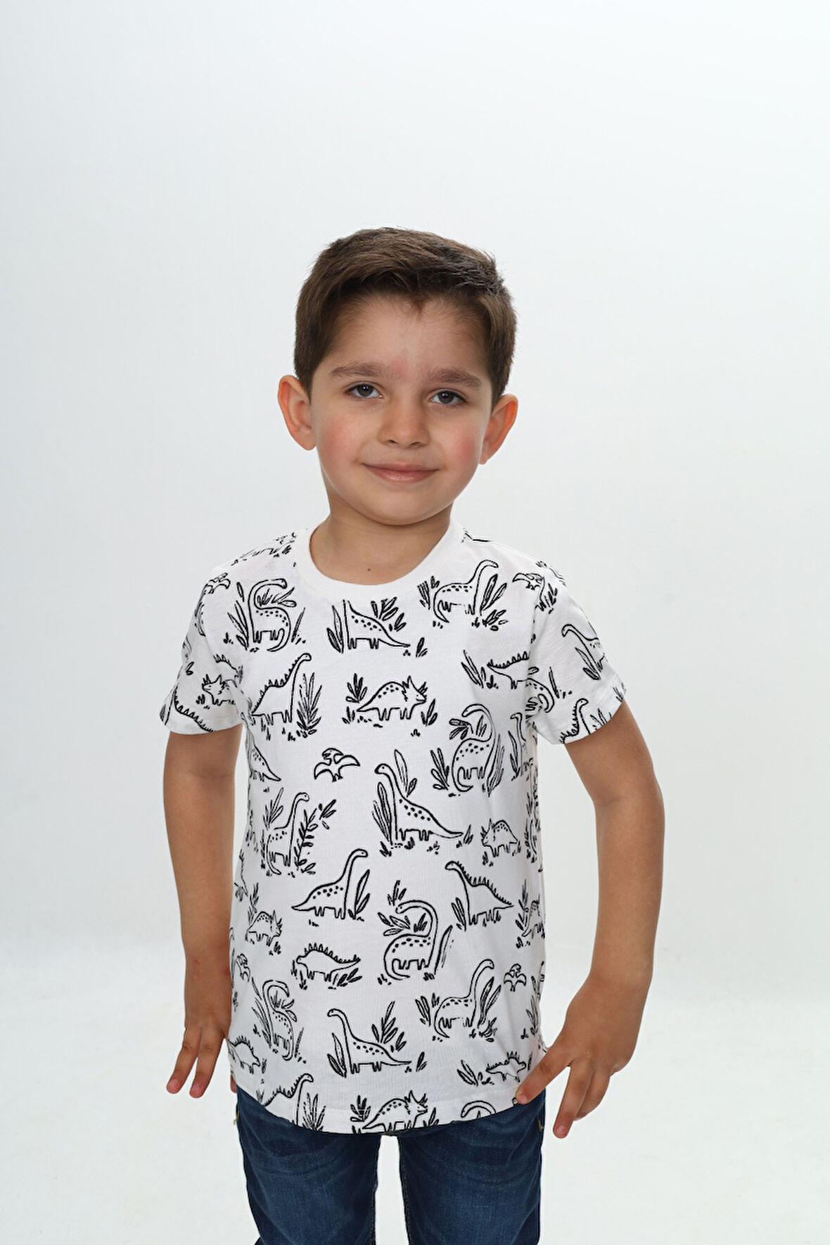 Toontoy Erkek Çocuk Komple Dinazor Baskılı Tişört