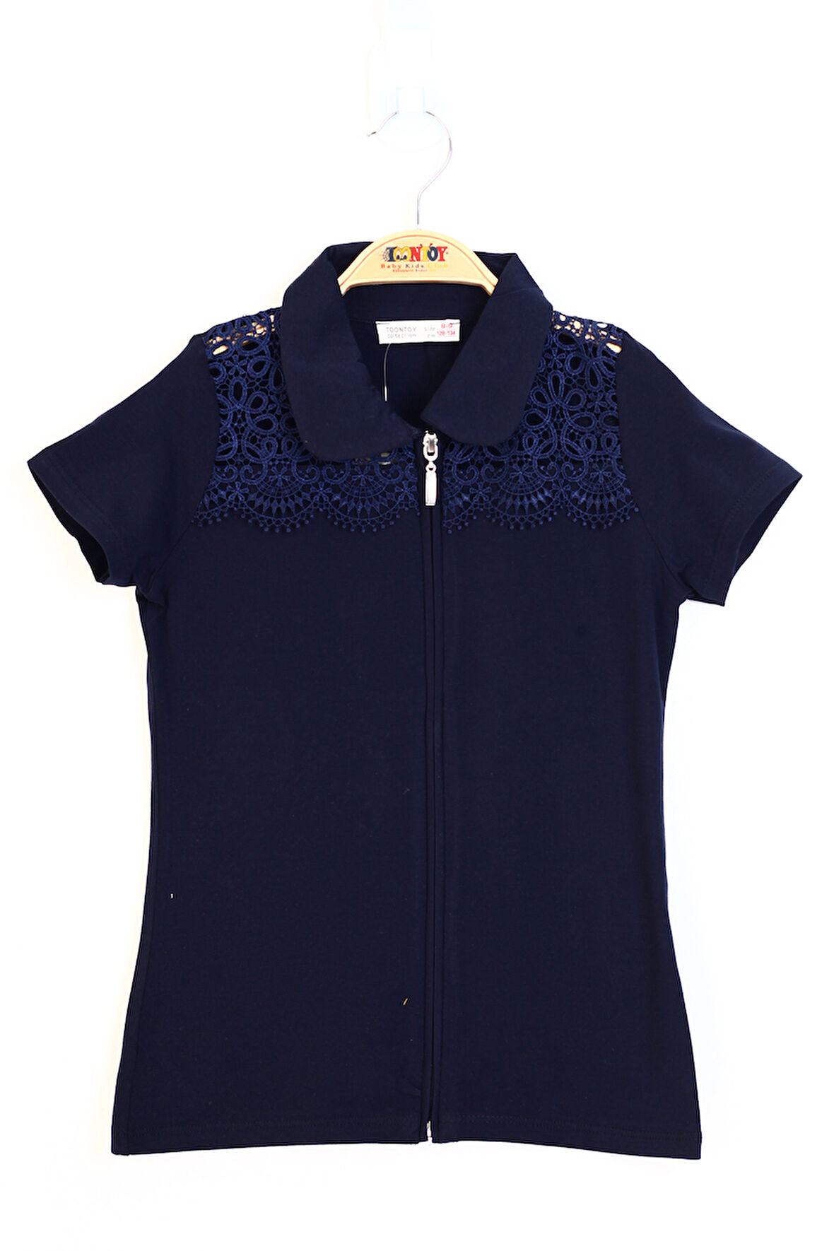 Toontoy Kız Çocuk Fermuar Kaptamalı Tişört