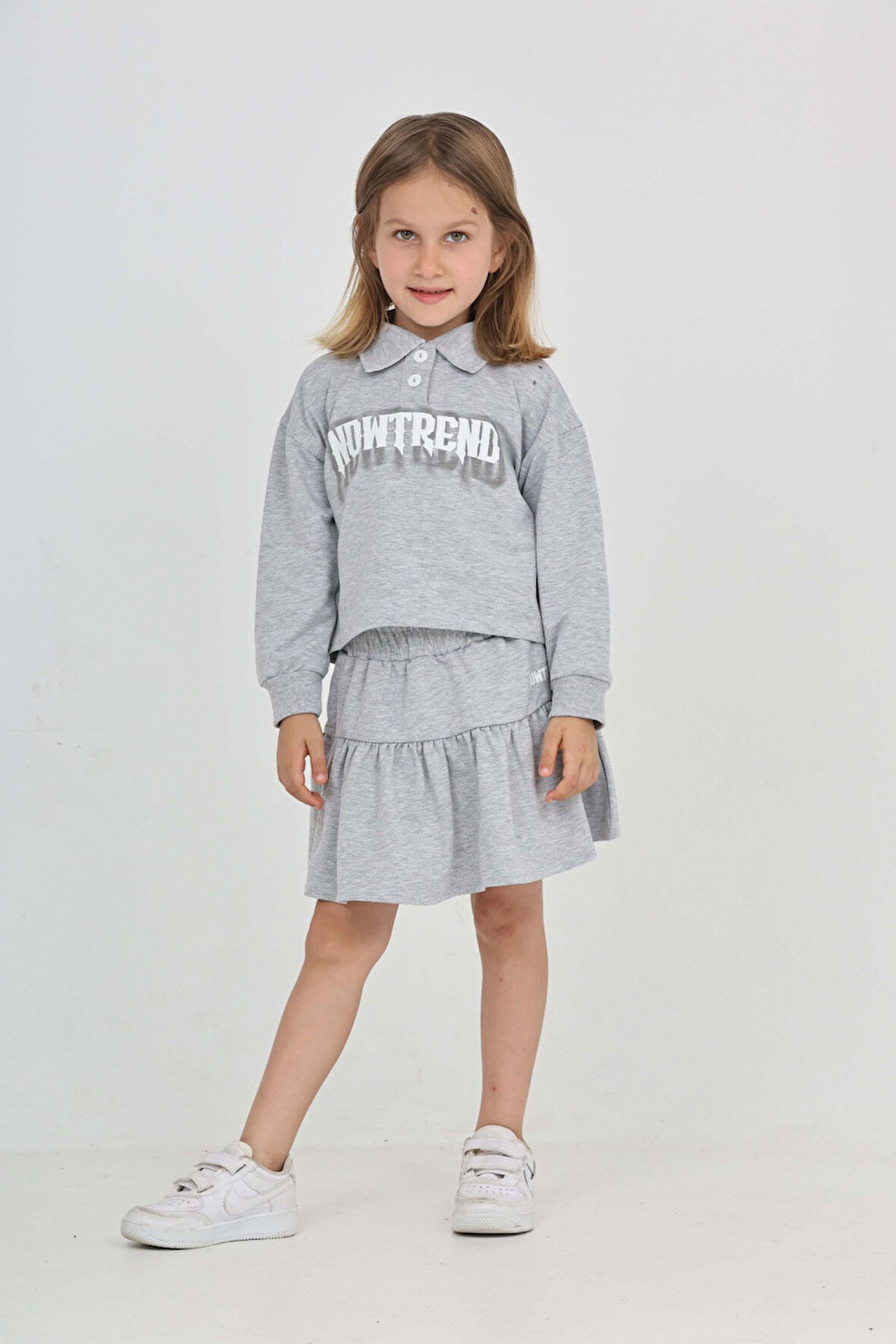 Toontoy Kız Çocuk Nowtrend Baskılı Etekli Takım