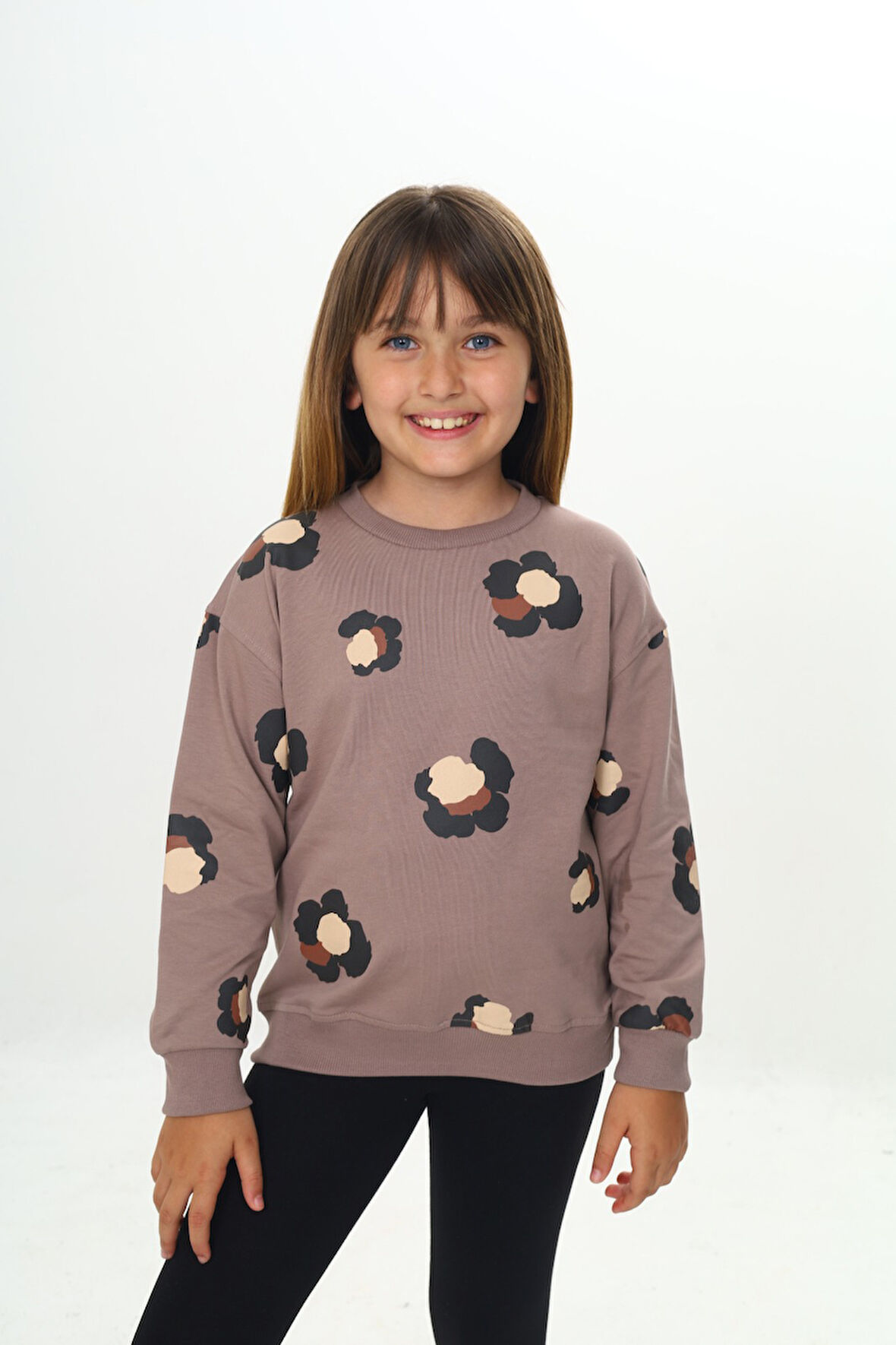 Toontoy Kız Çocuk Pano Baskılı Sweatshirt