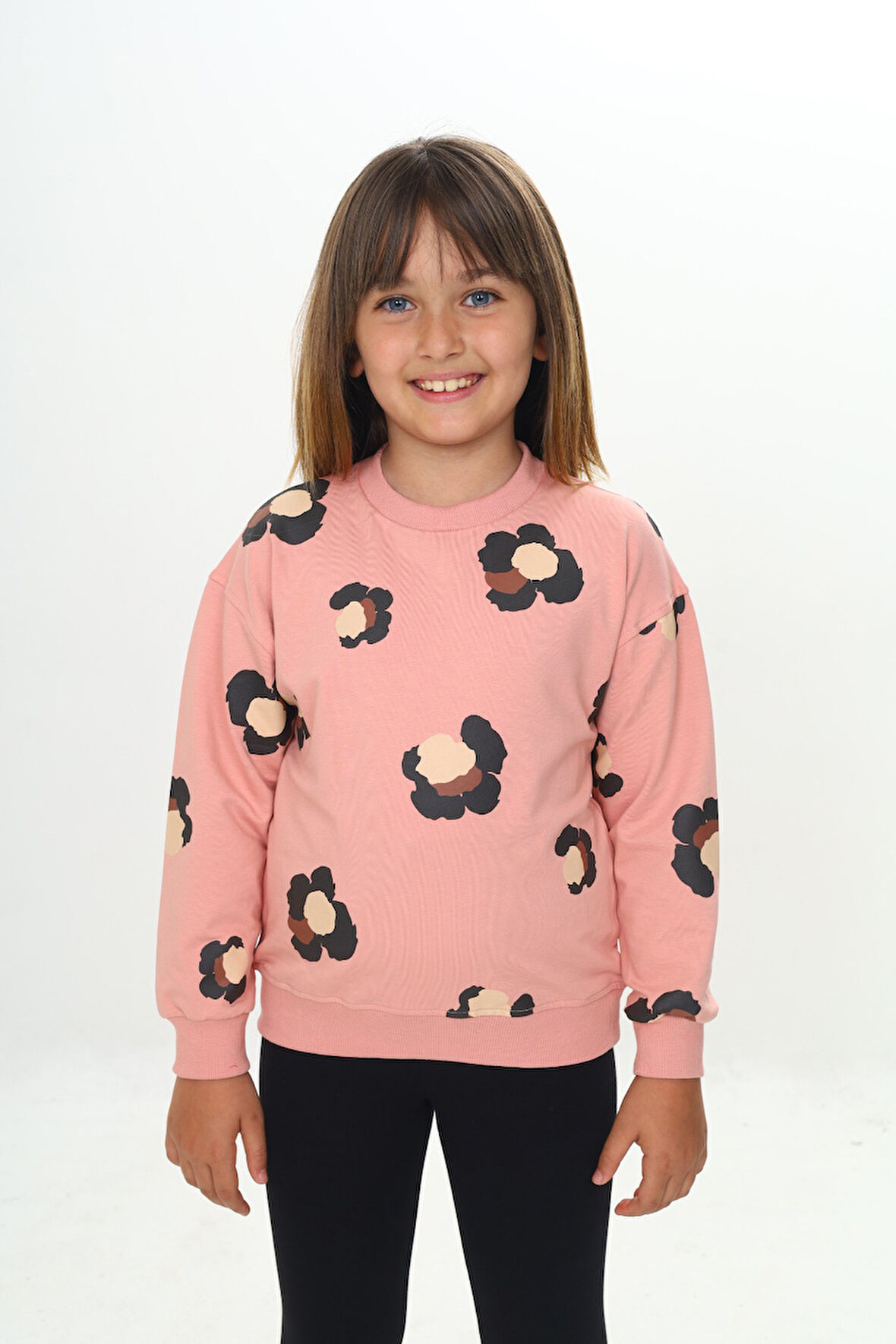 Toontoy Kız Çocuk Pano Baskılı Sweatshirt