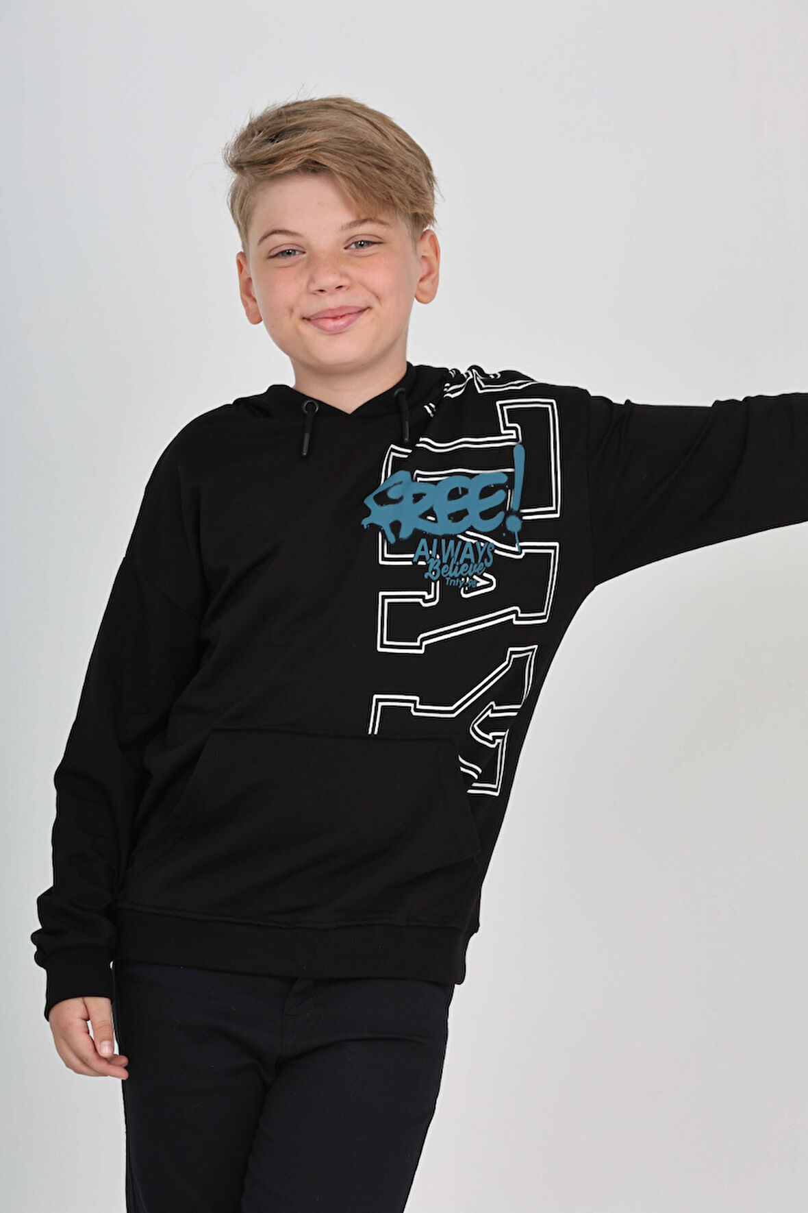 Toontoy Erkek Çocuk Stay Baskılı Sweatshirt