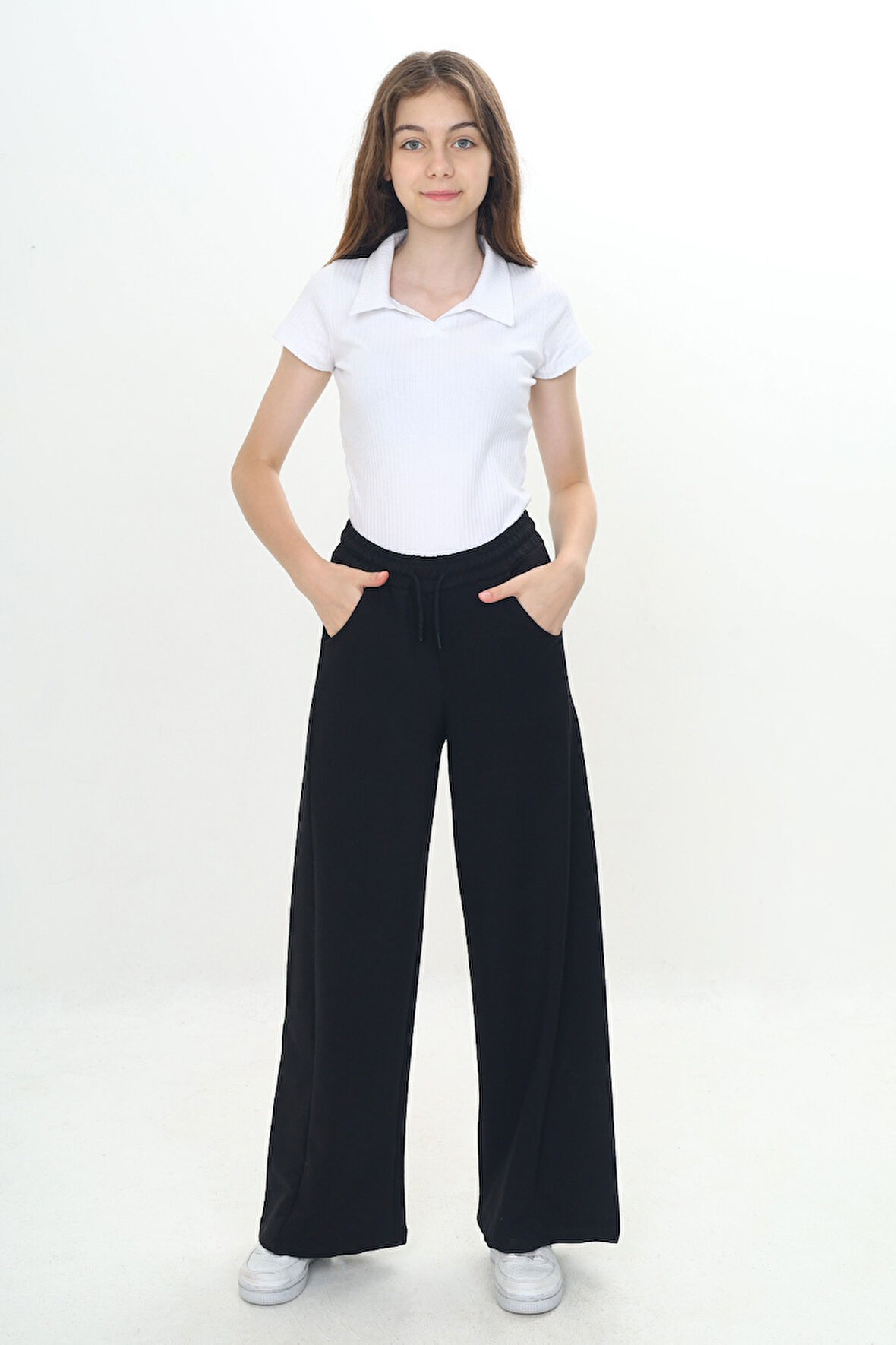 Toontoy Kız Çocuk Okul Arkadan Öne Dönüşlü Eşofman Alt