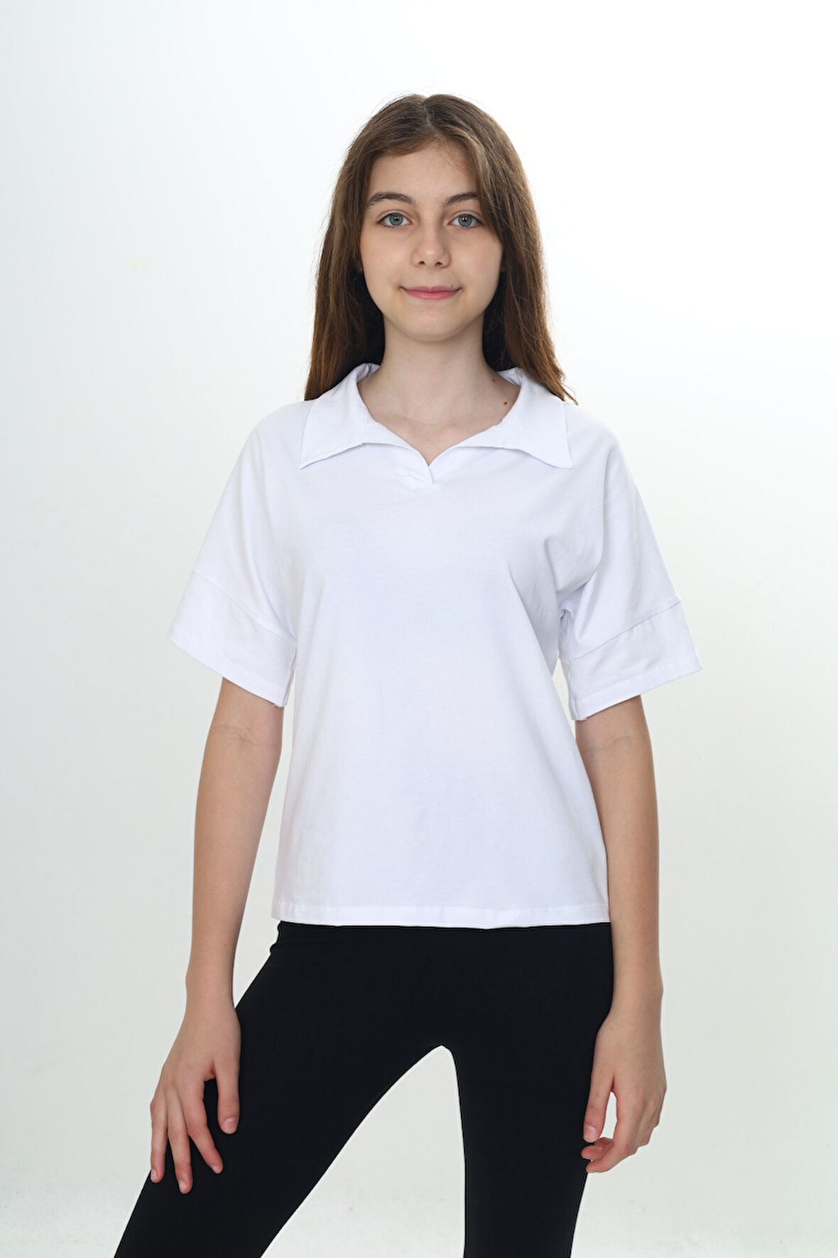 Toontoy Kız Çocuk Okul Polo Yaka Tişört