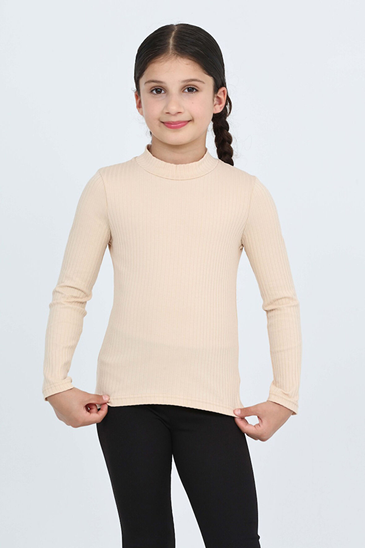 Toontoy Kız Çocuk Okul Balıkçı Yaka Tişört