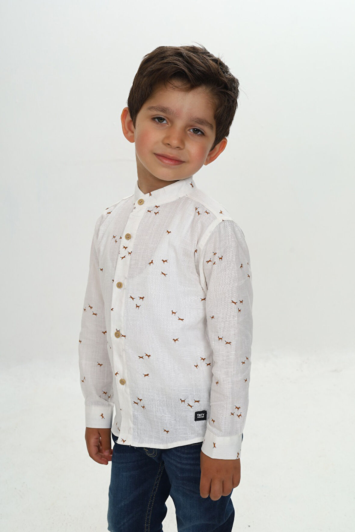 Toontoy Erkek Çocuk At Baskılı Gömlek