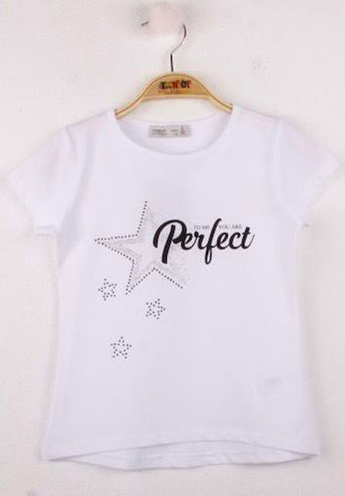 Toontoy Kız Çocuk Perfect Yıldız Baskılı Tişört