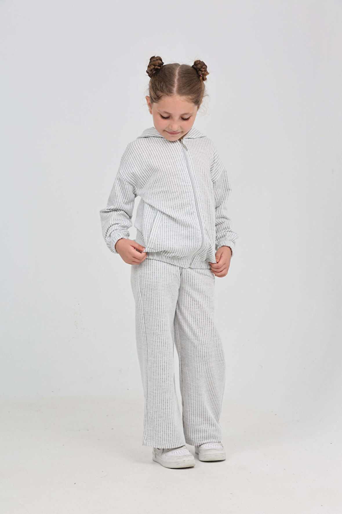 Toontoy Kız Çocuk Çizgili Eşofman Takım