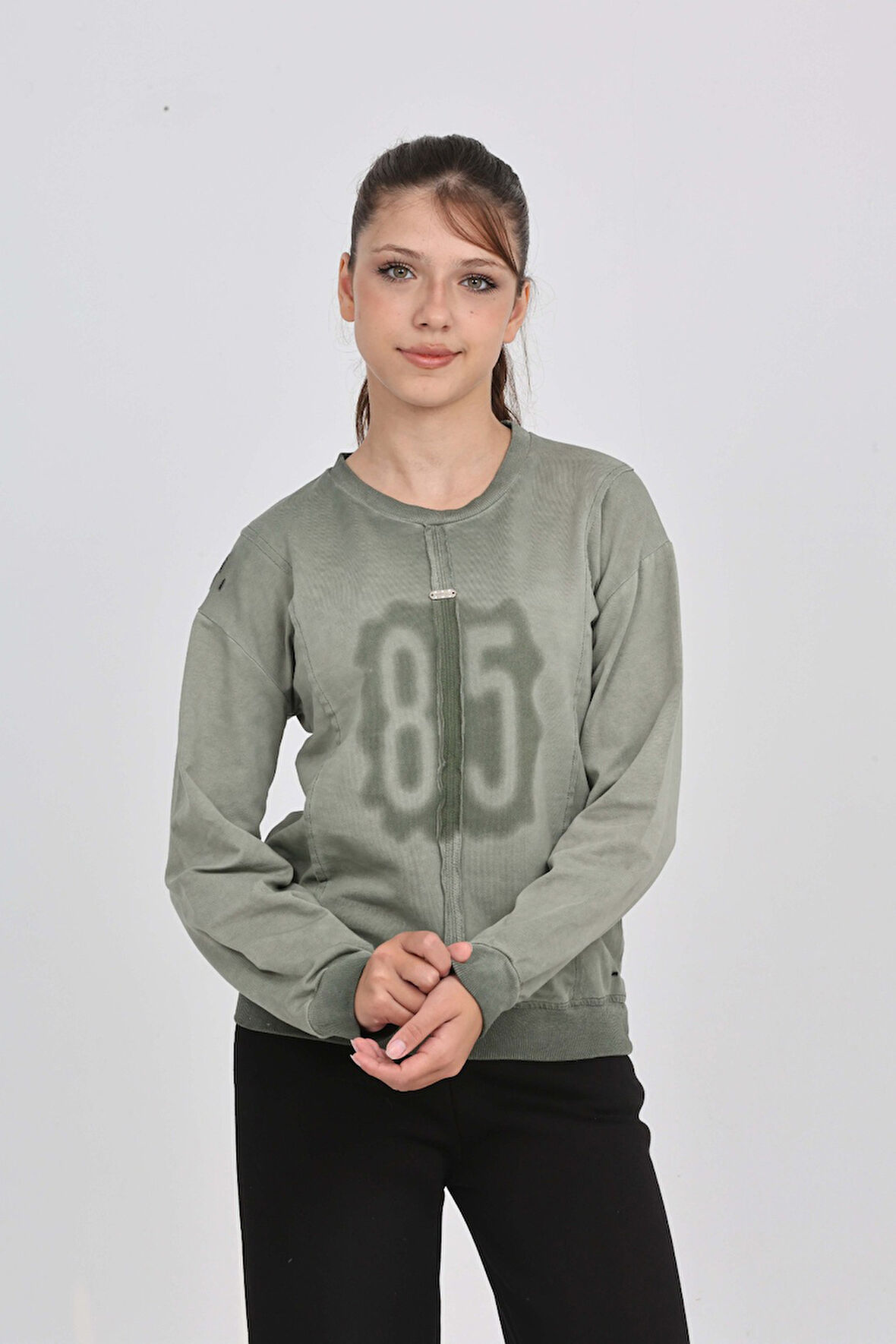 Toontoy Kız Çocuk 85 Baskılı Sweatshirt