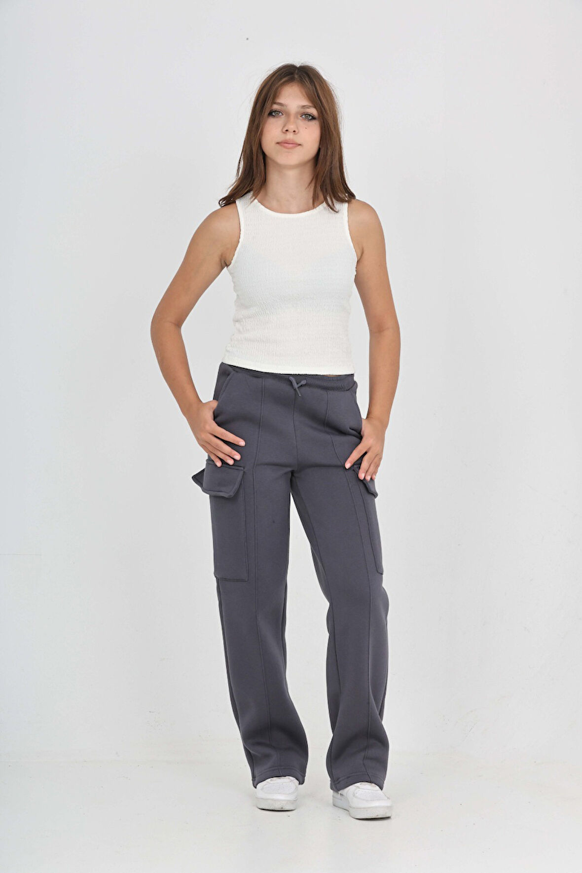 Toontoy Kız Çocuk Kargo Cep Detaylı Eşofman Alt