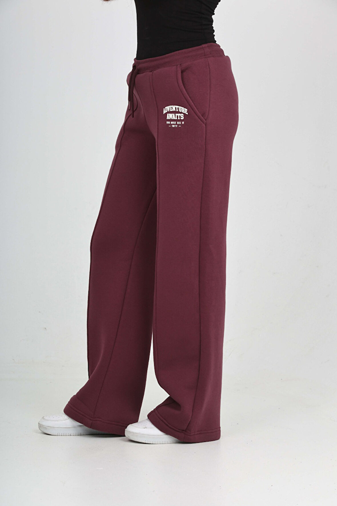 Toontoy Kız Çocuk Bol Paça Baskılı Eşofman Alt