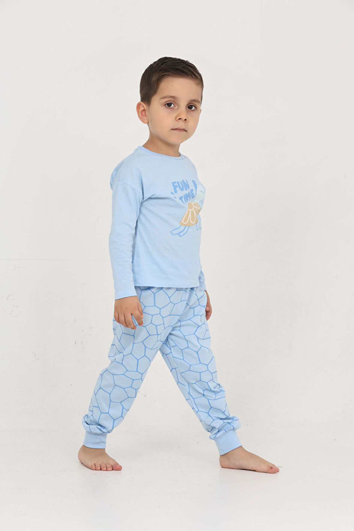 Toontoy Erkek Çocuk Kaplumbağa Baskılı Pijama Takım