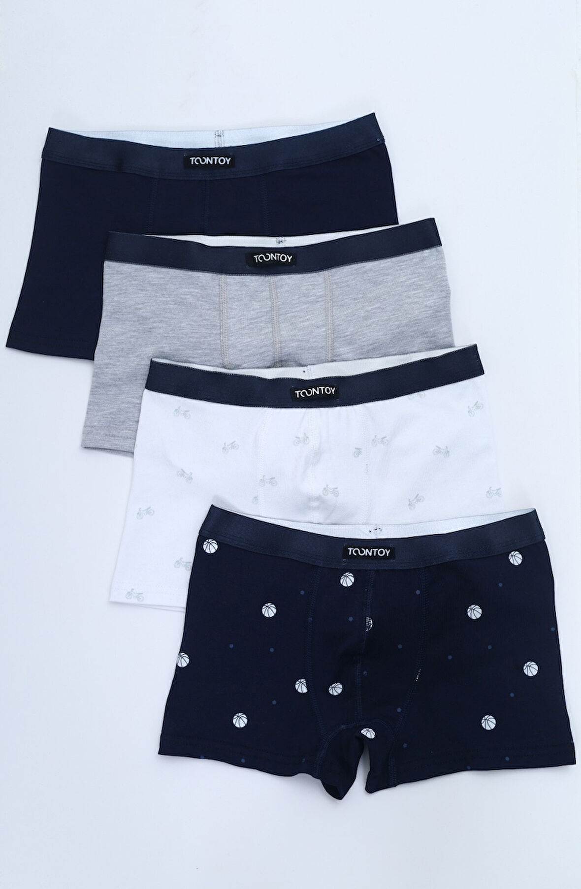 Toontoy Erkek Çocuk Çok Desenli 4lü Paket Boxer 