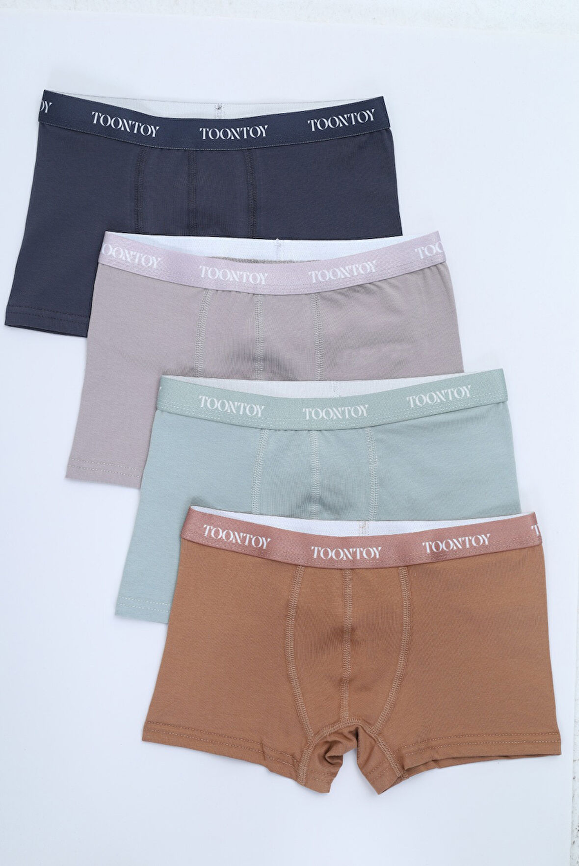 Toontoy Erkek Çocuk Kemer Yazı Baskılı 4lü Paket Boxer 