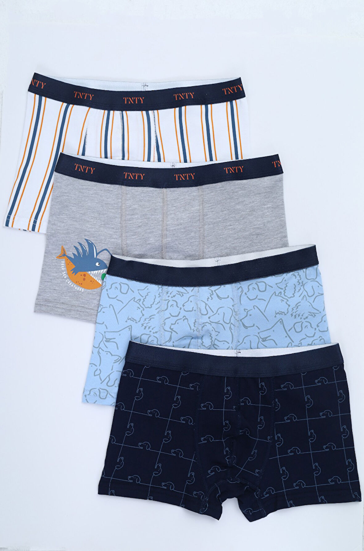 Toontoy Erkek Çocuk Çok Desenli 4lü Paket Boxer 