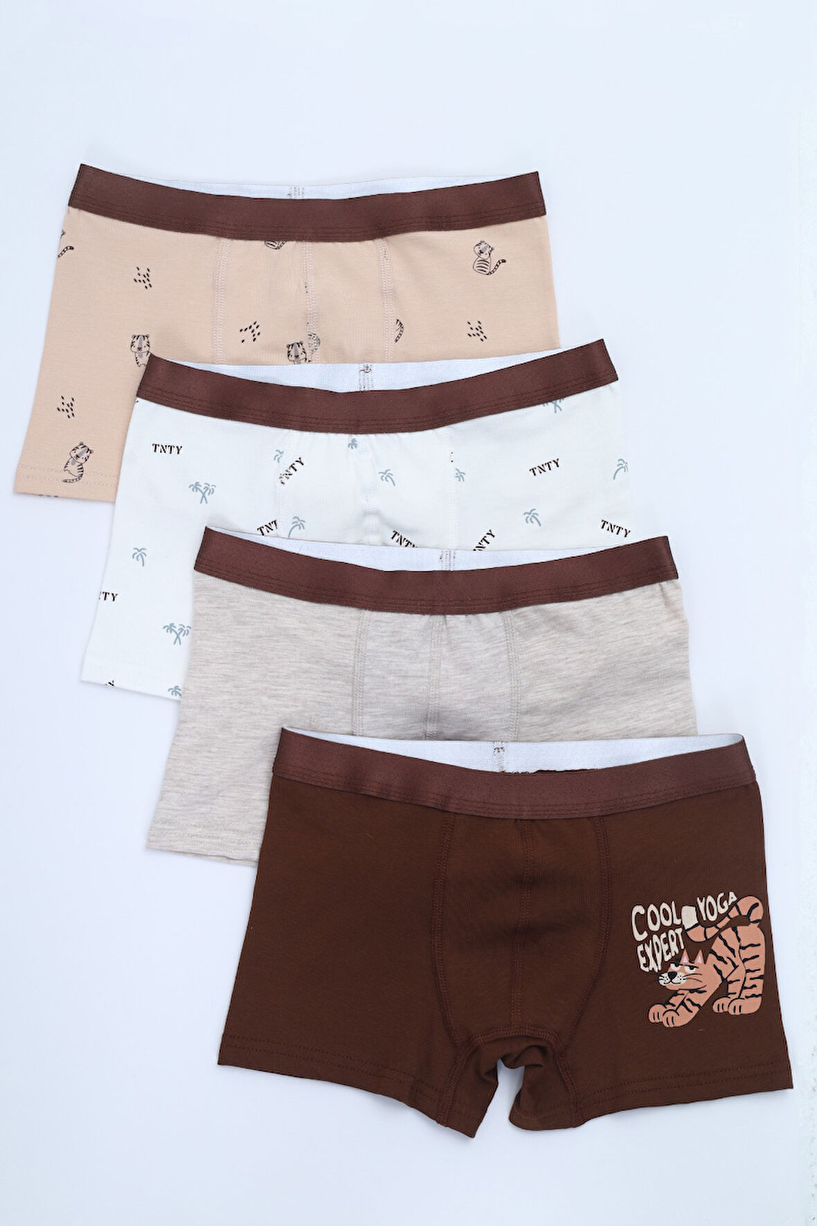 Toontoy Erkek Çocuk Çok Desen Baskılı 4lü Paket Boxer 