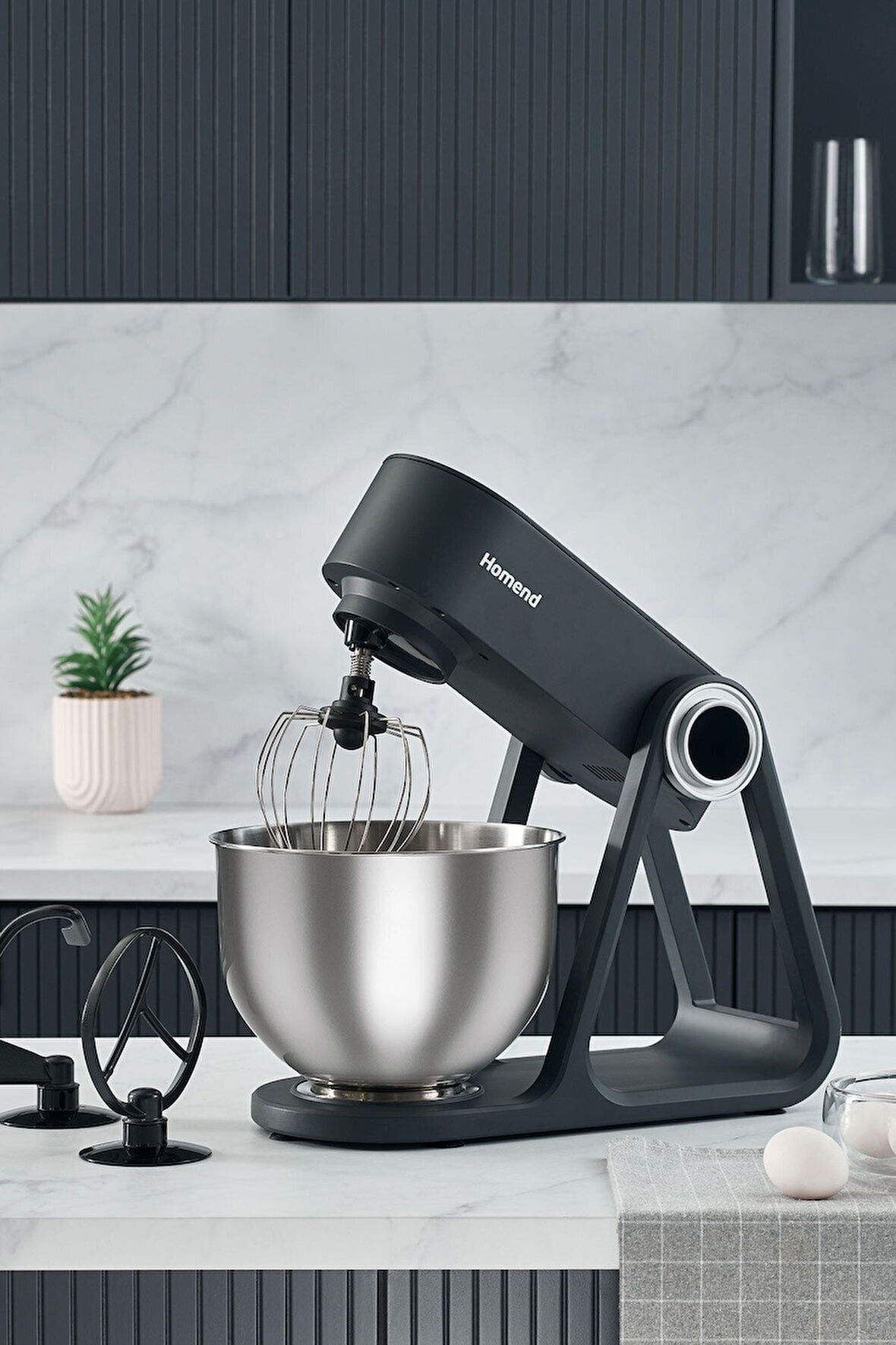 Homend Profashion 3023H Digital Ekran 5 Lt Döküm Stand Mikser Antrasit 1500W