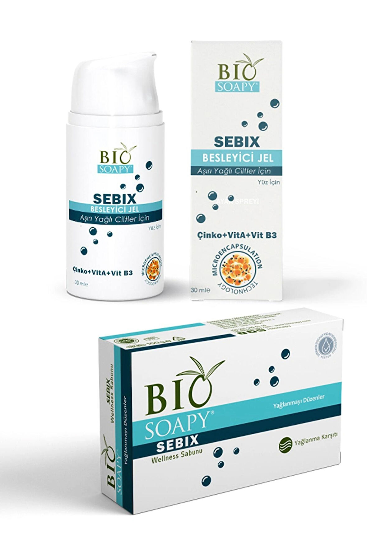 SEBİX JEL+SEBİX PLUS Saç Sakal puİlanan deri Için Onarıcı 30 Şase /30 ml 2 Li Set