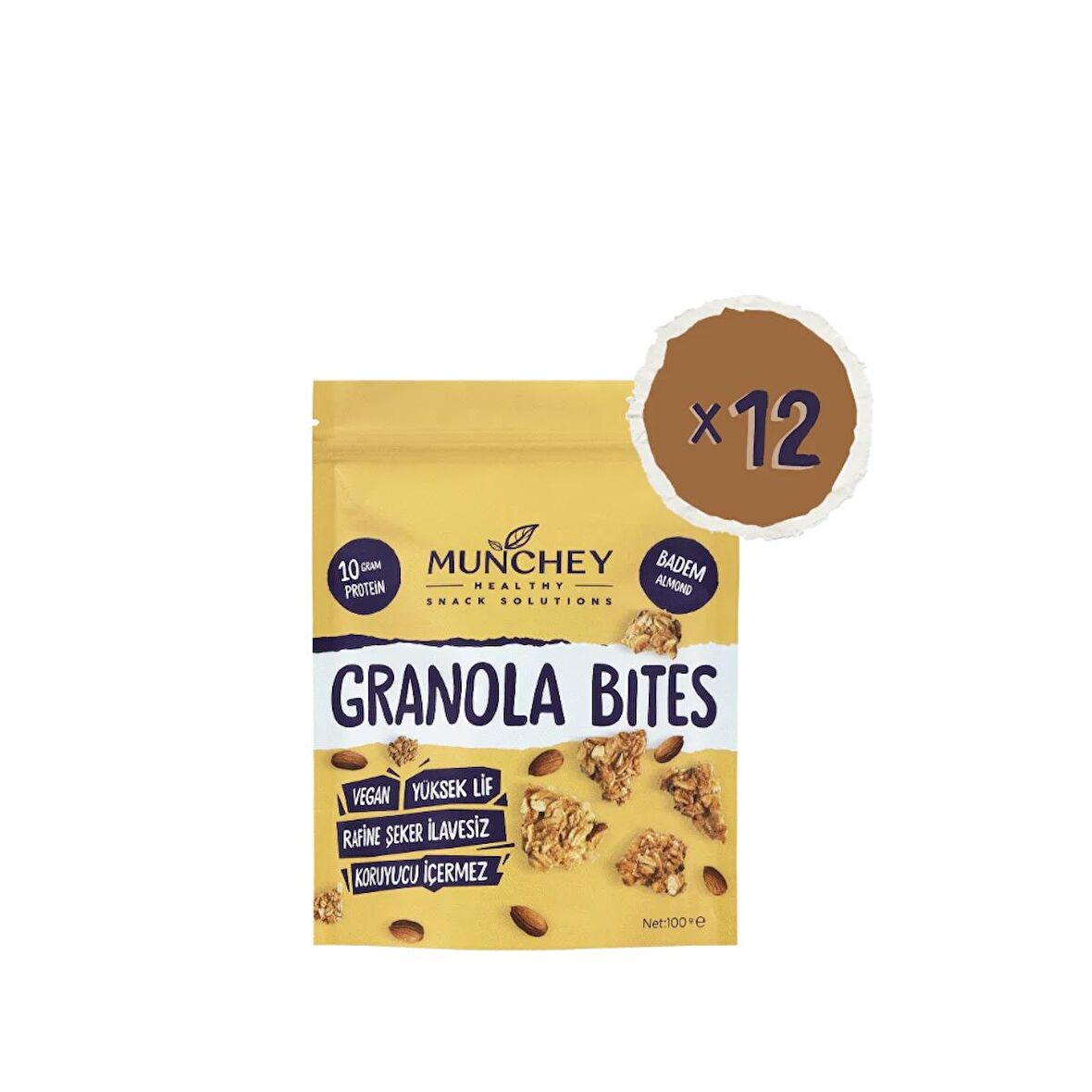 Munchey 12'li Granola Bites Badem 100 gr