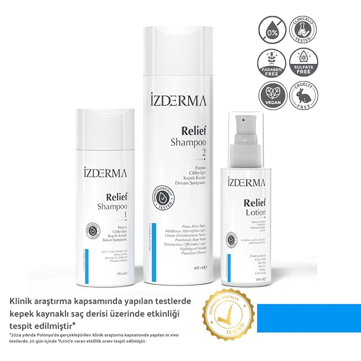 Relief Kepek Karşıtı Atak Şampuanı Devam Şampuanı ve Nemlendirici Losyon Seti