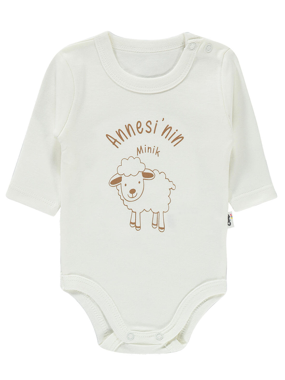 Civil Baby Bebek Çıtçıtlı Badi 1-12 Ay Ekru