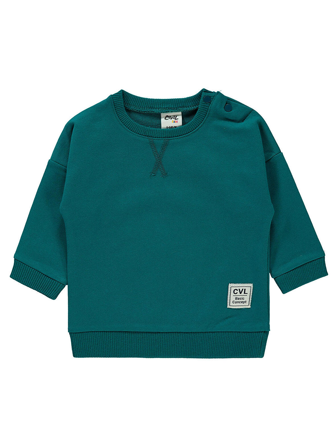 Civil Baby Erkek Bebek Sweatshirt 6-18 Ay Petrol Yeşili