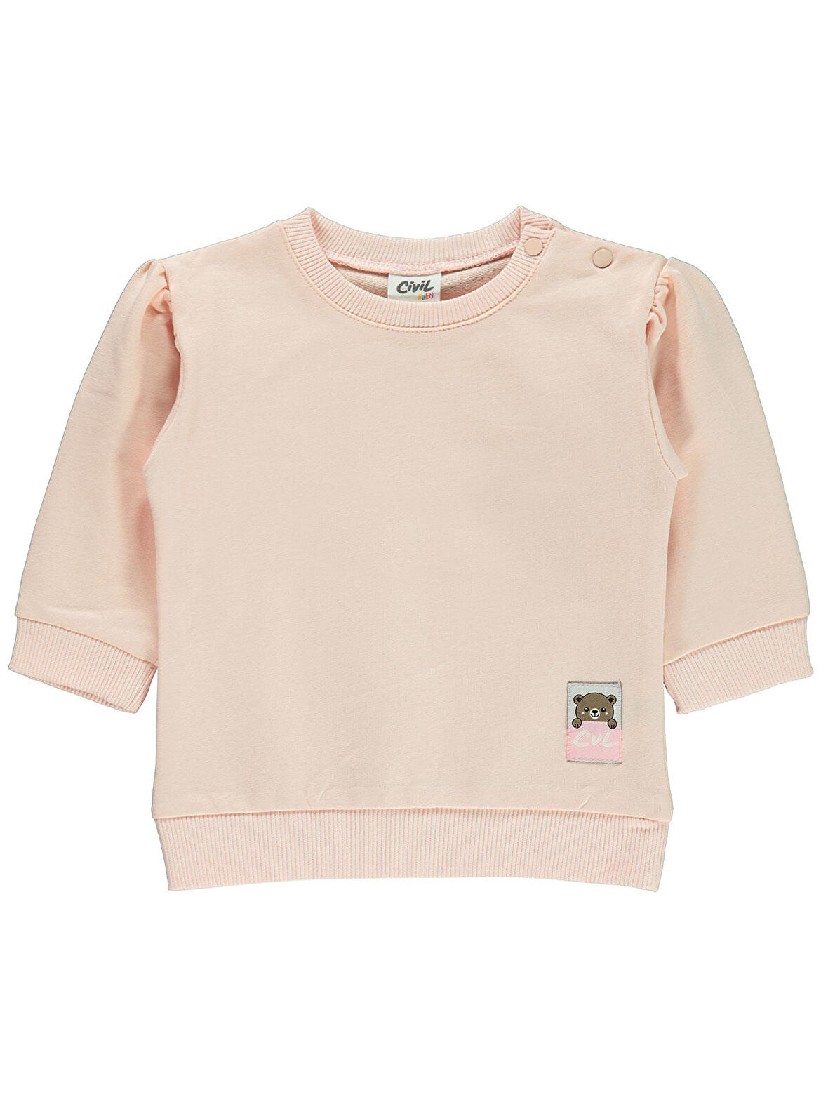 Civil Baby Kız Bebek Sweatshirt 6-18 Ay Pudra