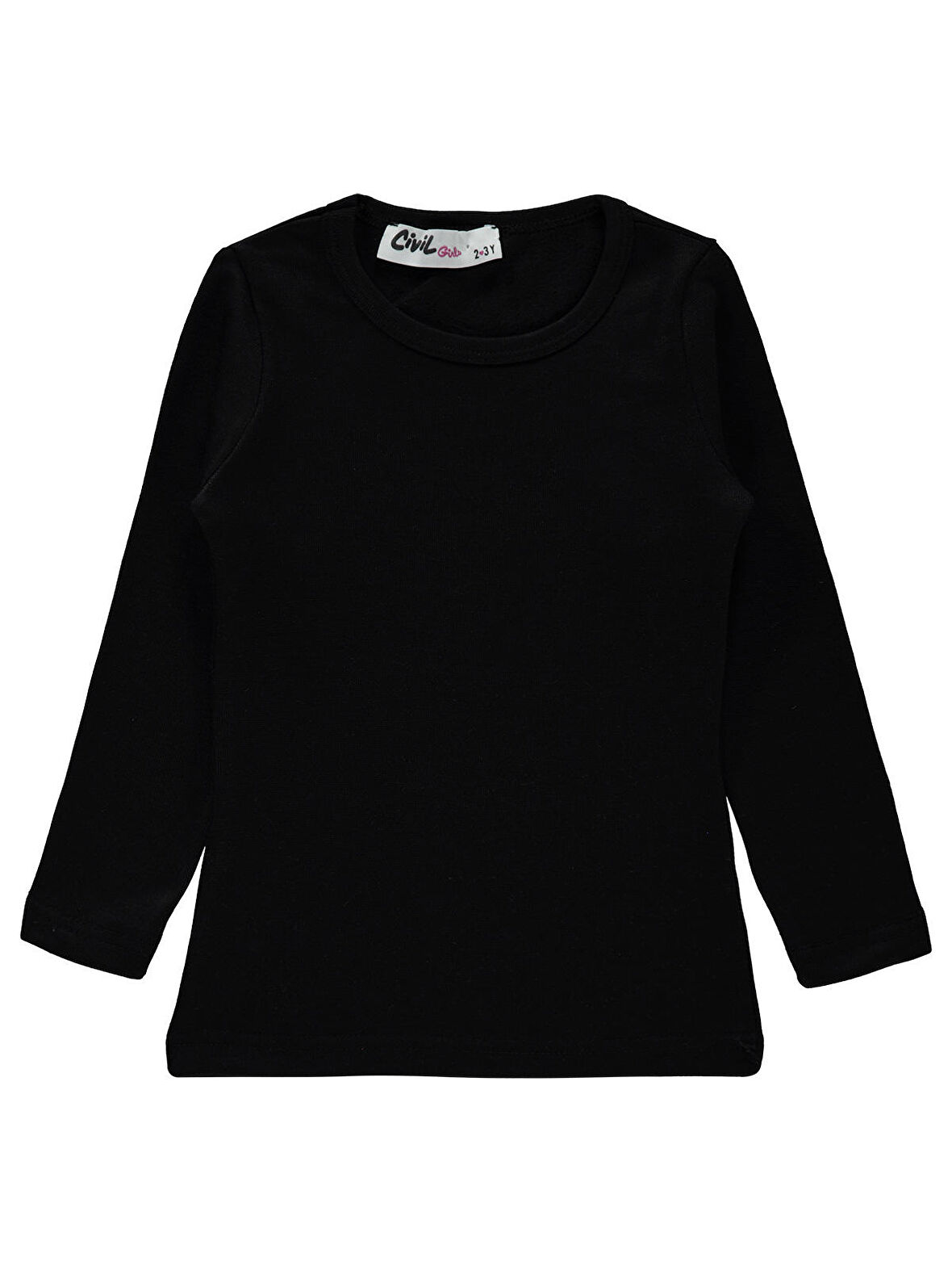 Civil Girls Kız Çocuk Termal Sweatshirt 2-5 Yaş Siyah