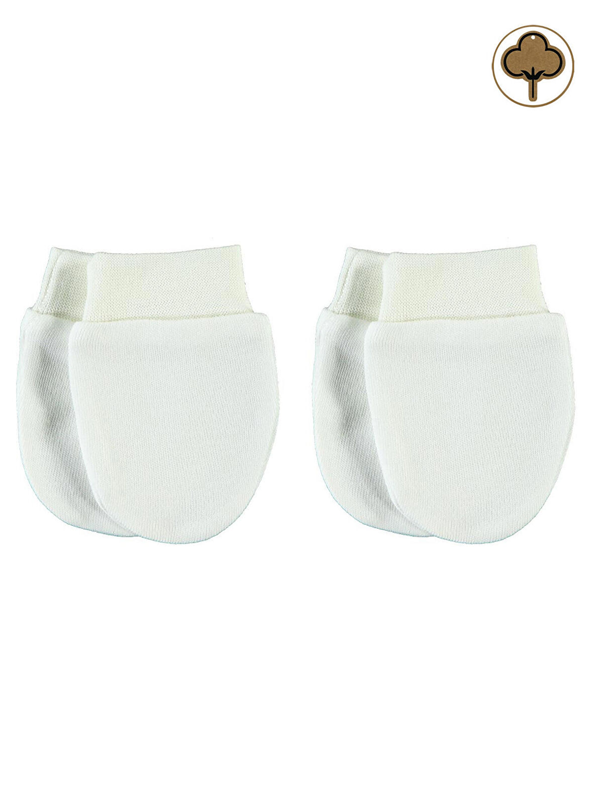 Civil Baby Bebek Organik 2'li Eldiven 0+ Ay Ekru