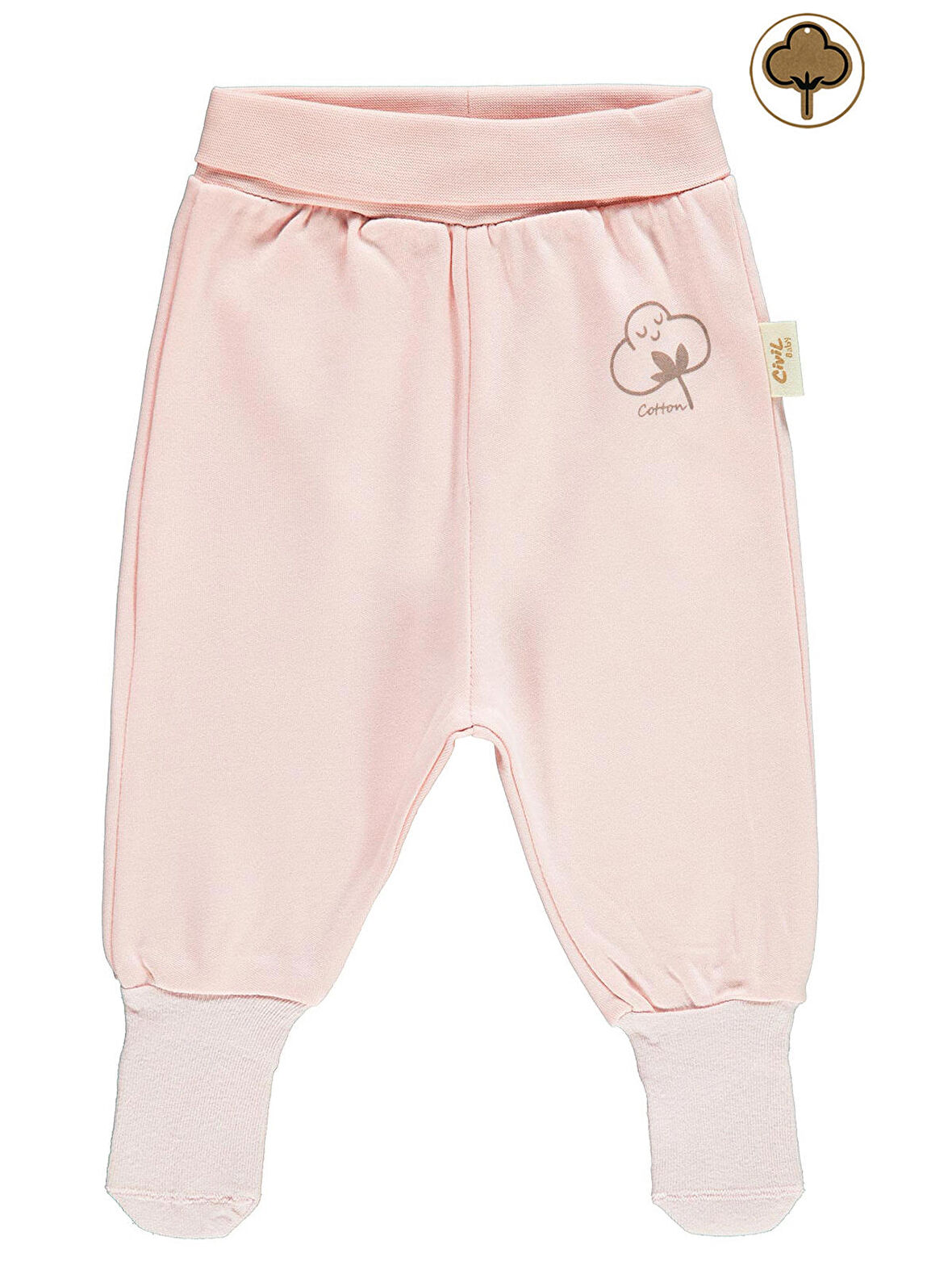 Civil Baby Bebek Organik Çoraptolon 1-9 Ay Pembe