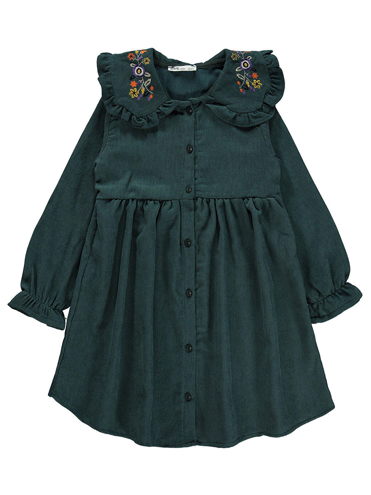 Civil Girls Kız Çocuk Elbise 6-9 Yaş Yeşil