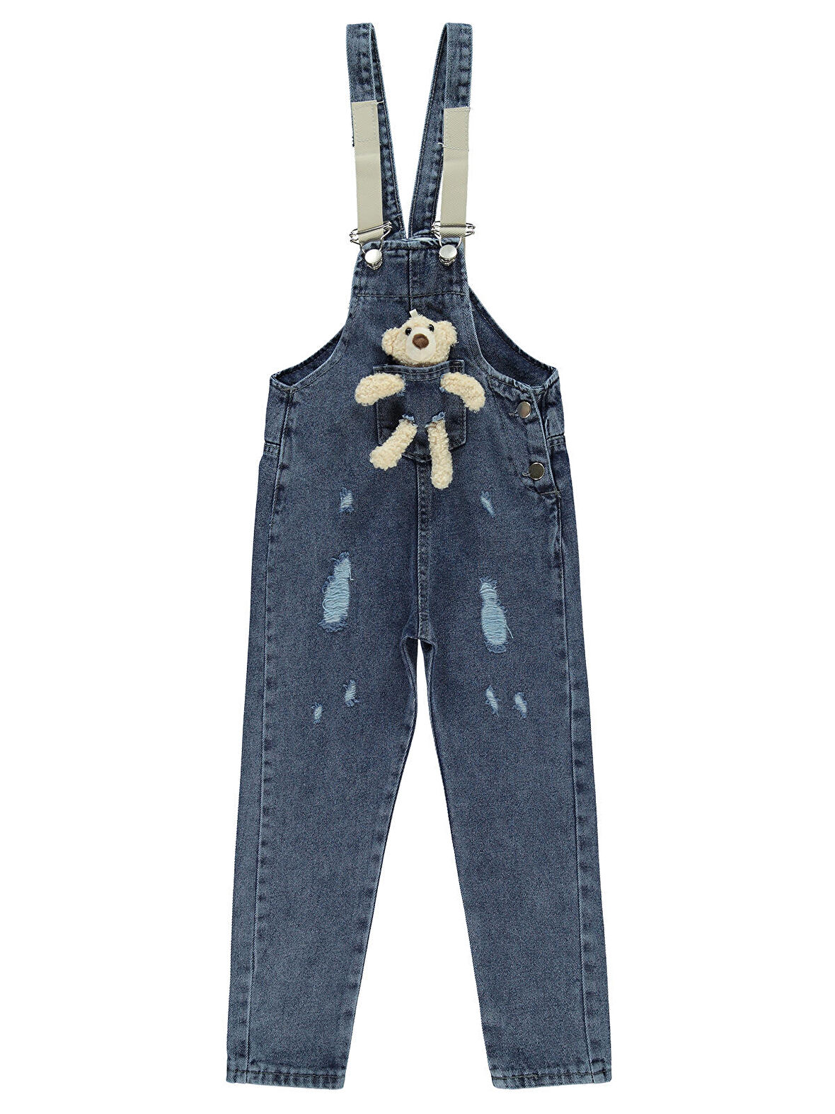 Civil Girls Kız Çocuk Salopet 6-9 Yaş Mavi