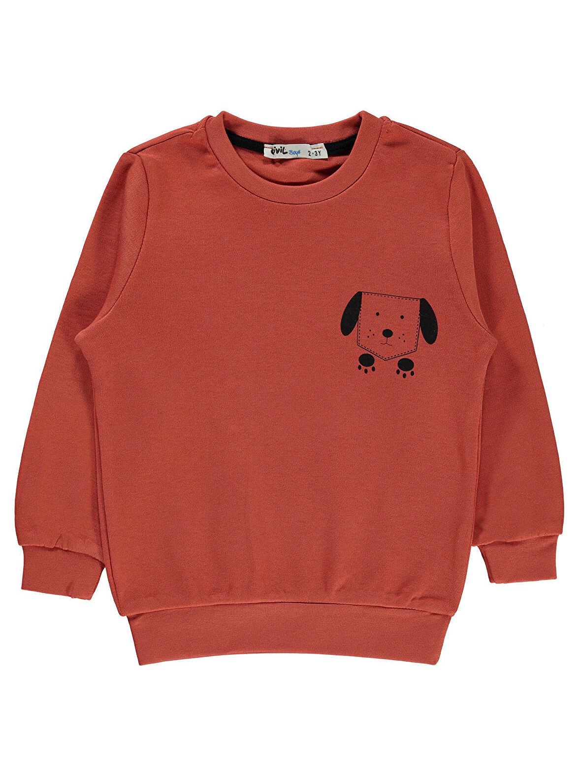 Civil Boys Erkek Çocuk Sweatshirt 2-5 Yaş Kiremit