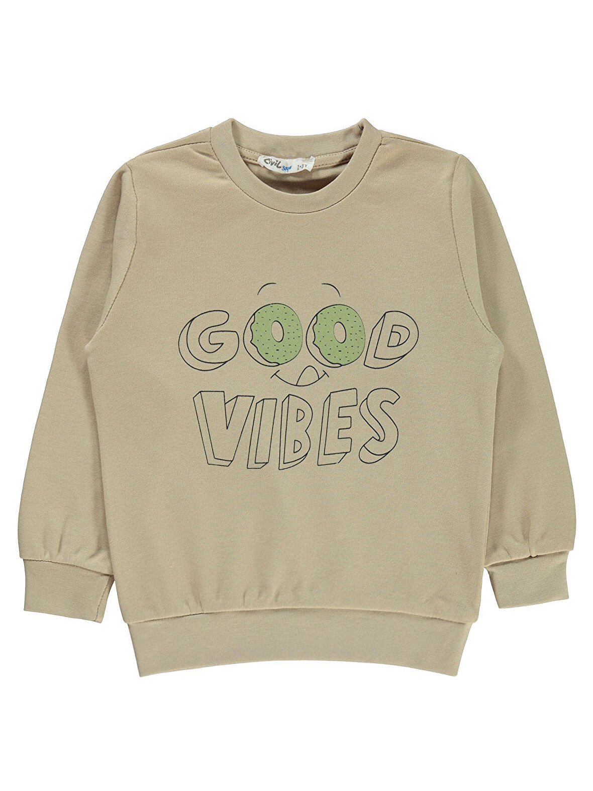Civil Boys Erkek Çocuk Sweatshirt 2-5 Yaş Bej