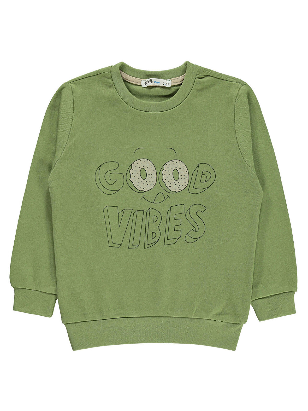 Civil Boys Erkek Çocuk Sweatshirt 2-5 Yaş Haki